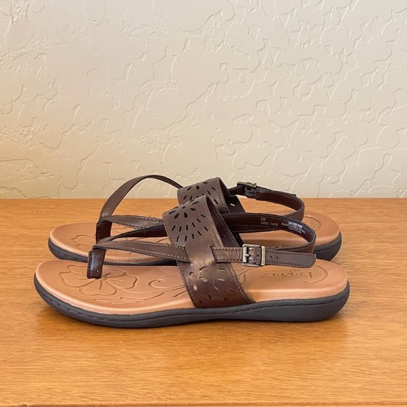 New Born Concept Sandals BOC 6 Brown Cut Out Design Thong Strappy - Picture 5 of 11